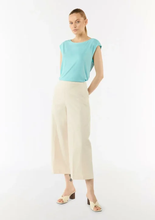 Relaxed-Fit-Shirt mit überschnittenen Schultern und Raffung