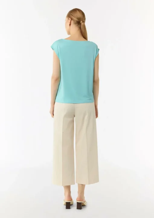 Relaxed-Fit-Shirt mit überschnittenen Schultern und Raffung