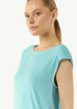 Relaxed-Fit-Shirt mit überschnittenen Schultern und Raffung