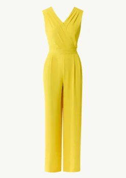 Ärmelloser Jumpsuit mit Faltendetail