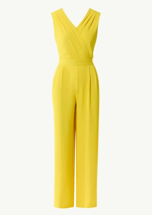 Ärmelloser Jumpsuit mit Faltendetail