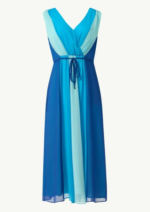 Ärmelloses Bahnen-Kleid aus Chiffon mit elastischem Bund
