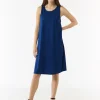 Ärmelloses Jersey-Kleid in A-Linien-Form