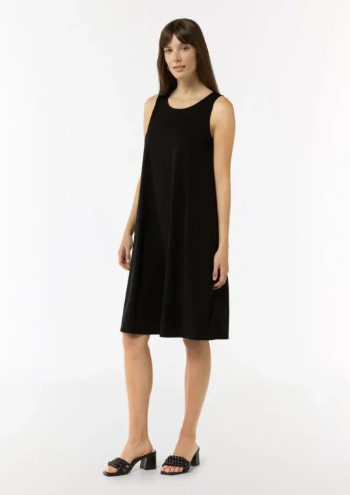 Ärmelloses Jersey-Kleid in A-Linien-Form