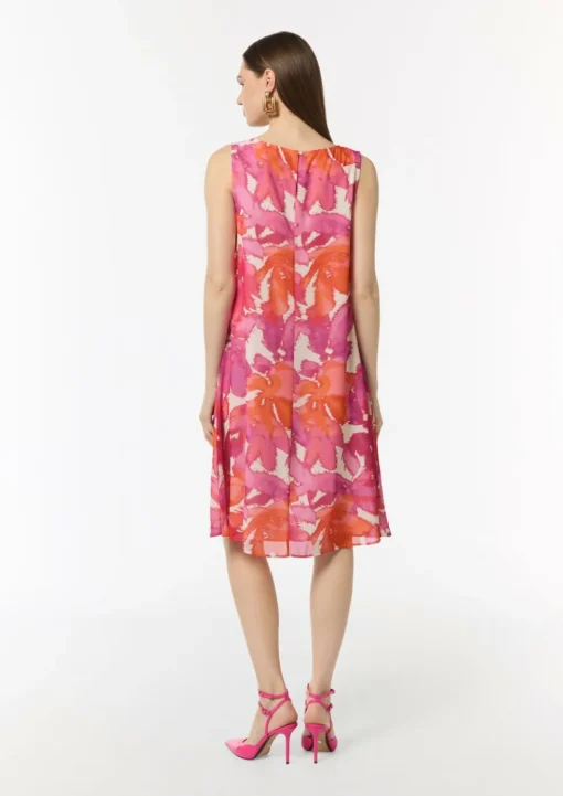 Ärmelloses Kleid mit Bateau-Ausschnitt