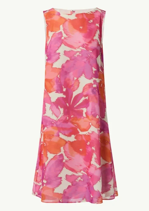 Ärmelloses Kleid mit Bateau-Ausschnitt