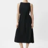 Ärmelloses Midikleid aus Crêpe
