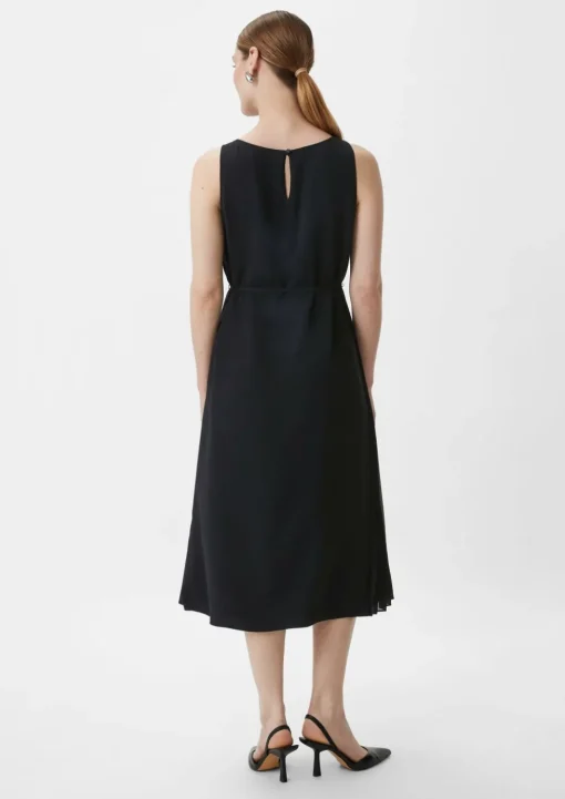 Ärmelloses Midikleid aus Crêpe