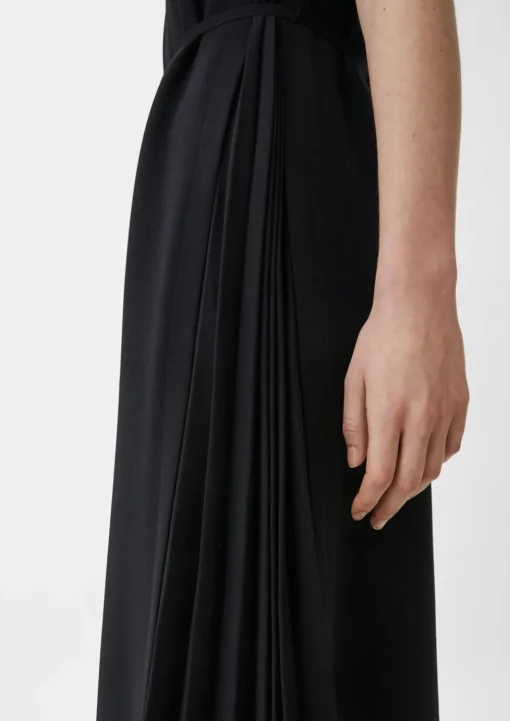 Ärmelloses Midikleid aus Crêpe