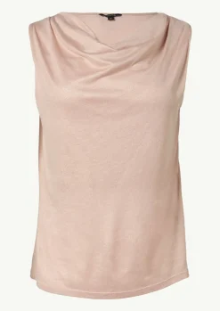 Ärmelloses Shirt mit Wasserfall-Ausschnitt