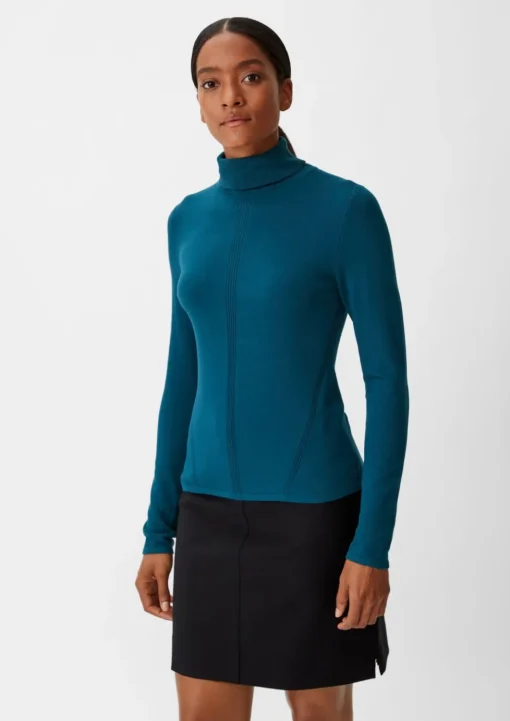 Rollkragenpullover aus Viskosemix