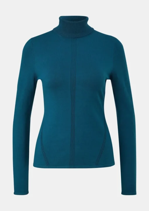 Rollkragenpullover aus Viskosemix