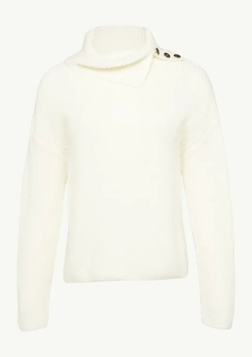 Rollkragenpullover mit Zierknöpfen