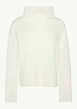Rollkragenpullover mit Zopfdetail