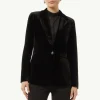 Samt-Blazer mit Reverskragen