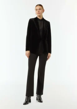 Samt-Blazer mit Reverskragen