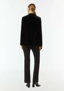 Samt-Blazer mit Reverskragen