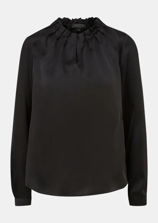 Satinbluse aus reiner Seide