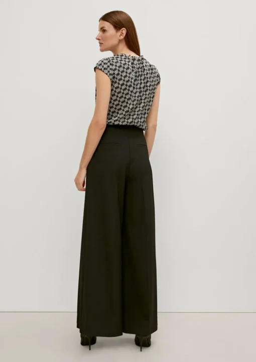 Satinbluse mit Allover-Print