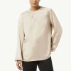 Satin-Bluse mit Falten-Detail am Ausschnitt