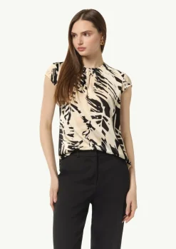 Satinbluse mit Kappärmeln