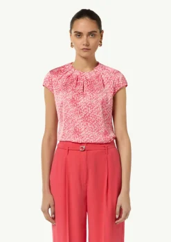 Satinbluse mit Kappärmeln