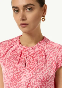 Satinbluse mit Kappärmeln