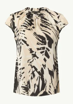 Satinbluse mit Kappärmeln