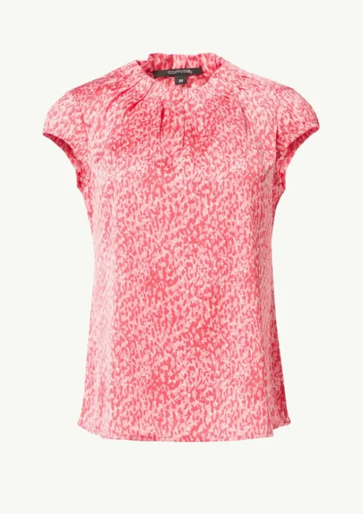 Satinbluse mit Kappärmeln