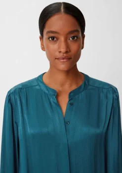Satinbluse mit Musterstruktur