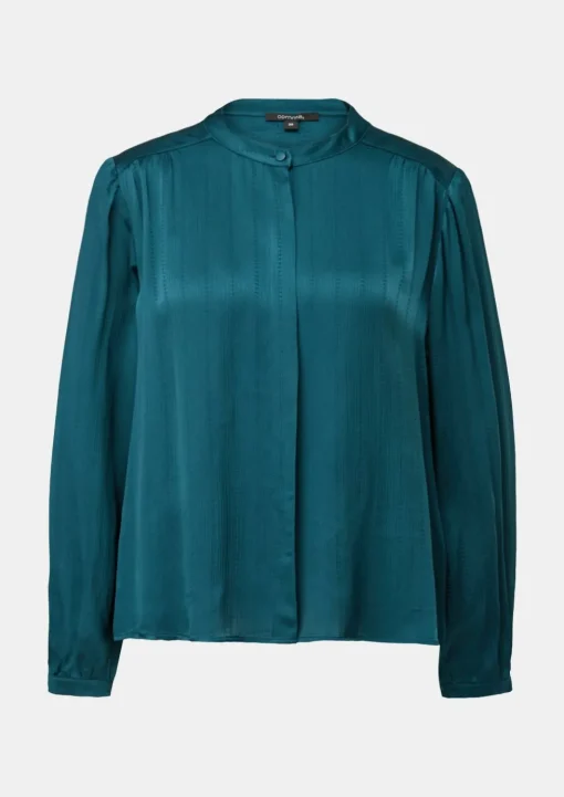Satinbluse mit Musterstruktur