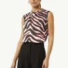 Satin-Bluse mit Raffung