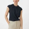 Satinbluse mit Raffung