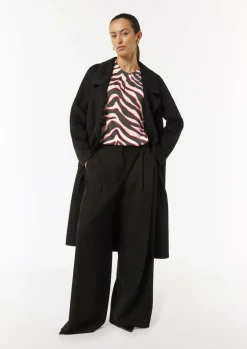 Satin-Bluse mit Raffung
