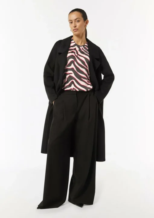 Satin-Bluse mit Raffung