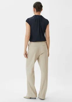 Satinbluse mit Raffung