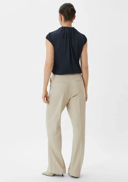 Satinbluse mit Raffung