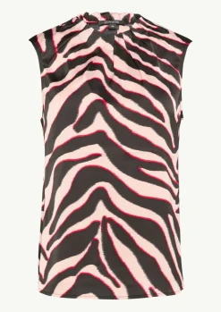 Satin-Bluse mit Raffung