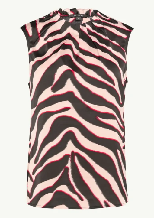 Satin-Bluse mit Raffung