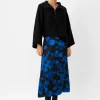 Satinrock mit All-over-Print