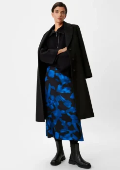 Satinrock mit All-over-Print