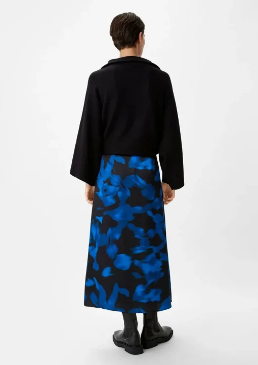 Satinrock mit All-over-Print