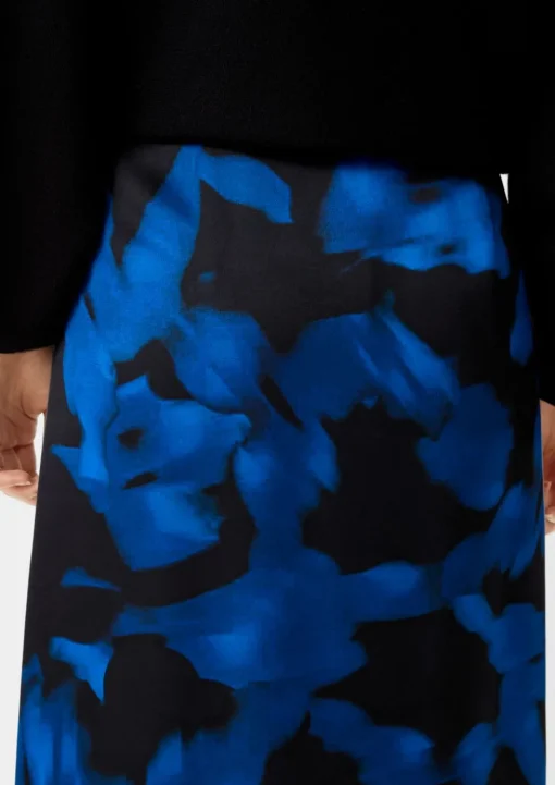 Satinrock mit All-over-Print