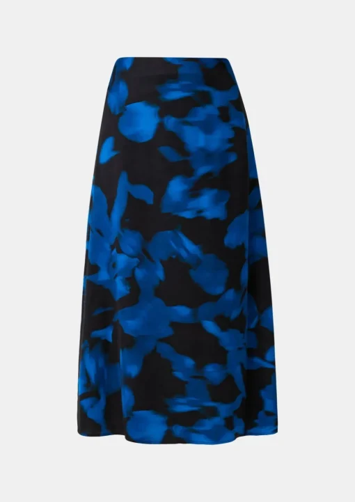 Satinrock mit All-over-Print