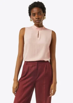 Satin-Top mit Cut-out