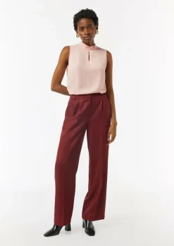 Satin-Top mit Cut-out