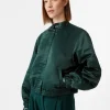 Schimmernde Bomberjacke aus Satin