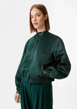 Schimmernde Bomberjacke aus Satin