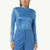 Schimmerndes Langarmshirt im Slim Fit