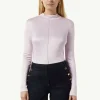 Schimmerndes Viskoseshirt mit Ziernaht